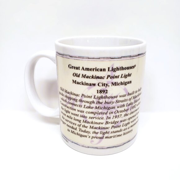 Old Mackinac Point Lighthouse Coffee Mug Tea Cup Great American Ser Donna Elias - Picture 3 of 6